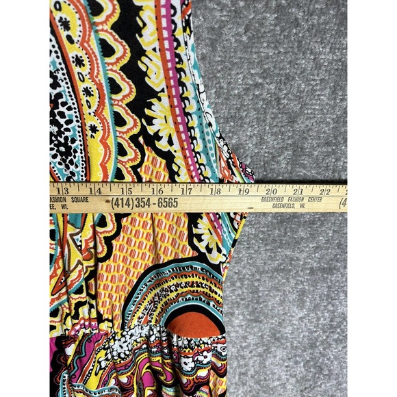 Notations Woman Sleeveless Paisley Maxi Dress Womens Size 2X Stretch Colorful - Picture 6 of 7